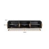 TV-dressoir Blackbone brass 4-deuren 200 (Black rustic) Richmond Interiors - Afbeelding 5