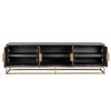 TV-dressoir Blackbone brass 4-deuren 200 (Black rustic) Richmond Interiors - Afbeelding 6