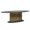 Eettafel Ironville ovaal 235 (Black/gold) Richmond Interiors