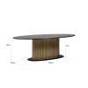 Eettafel Ironville ovaal 235 (Black/gold) Richmond Interiors - Afbeelding 4