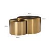 Salontafel Big & Rich set van 2 brushed gold (Brushed Gold) Richmond Interiors - Afbeelding 3