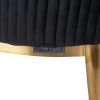 Stoel Breeze Antracite velvet / brushed gold fire retardant (FR-Quartz 801 Antraciet) Richmond Interiors - Afbeelding 2