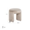 Poef Fargo khaki velvet (Quartz Khaki 903) Richmond Interiors - Afbeelding 4