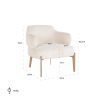 Fauteuil Venus white chenille (Bergen 900 white chenille) Richmond Interiors - Afbeelding 5