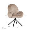 Draaistoel Jolie natural sheep (Sheep 01 nature) Richmond Interiors - Afbeelding 5